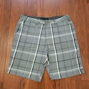 O'NEILL MEN'S PLAID FLAT FRONT SHORTS